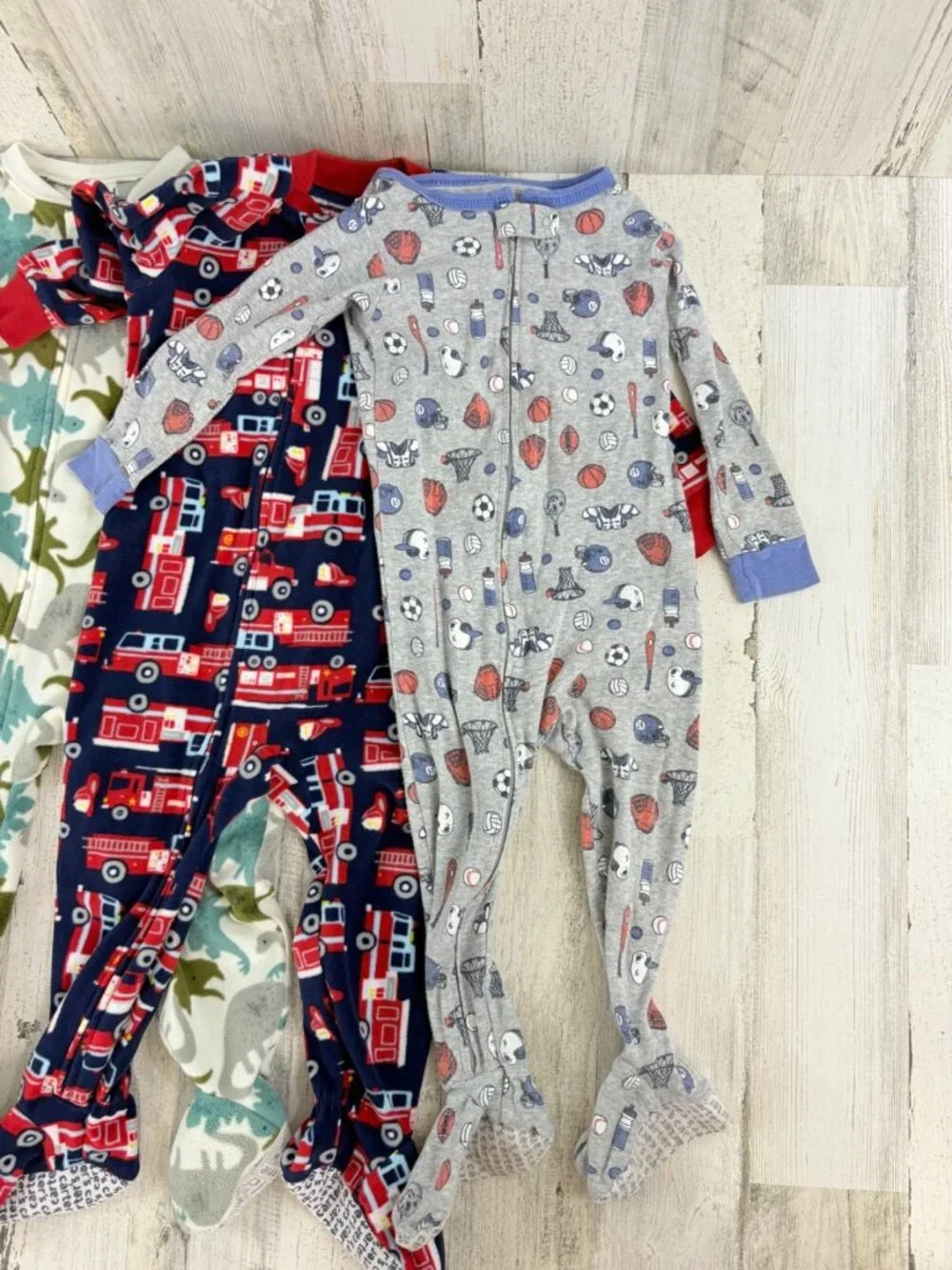 Carter's Sz 2T Lot of 6 Footed Pajama Sleeper Fleece